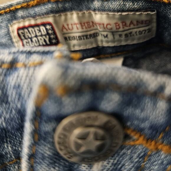 Vintage Faded Glory Wide Leg Jeans Y2k Sz 10 REG (29X29) Medium Blue Denim 90's - Picture 6 of 7